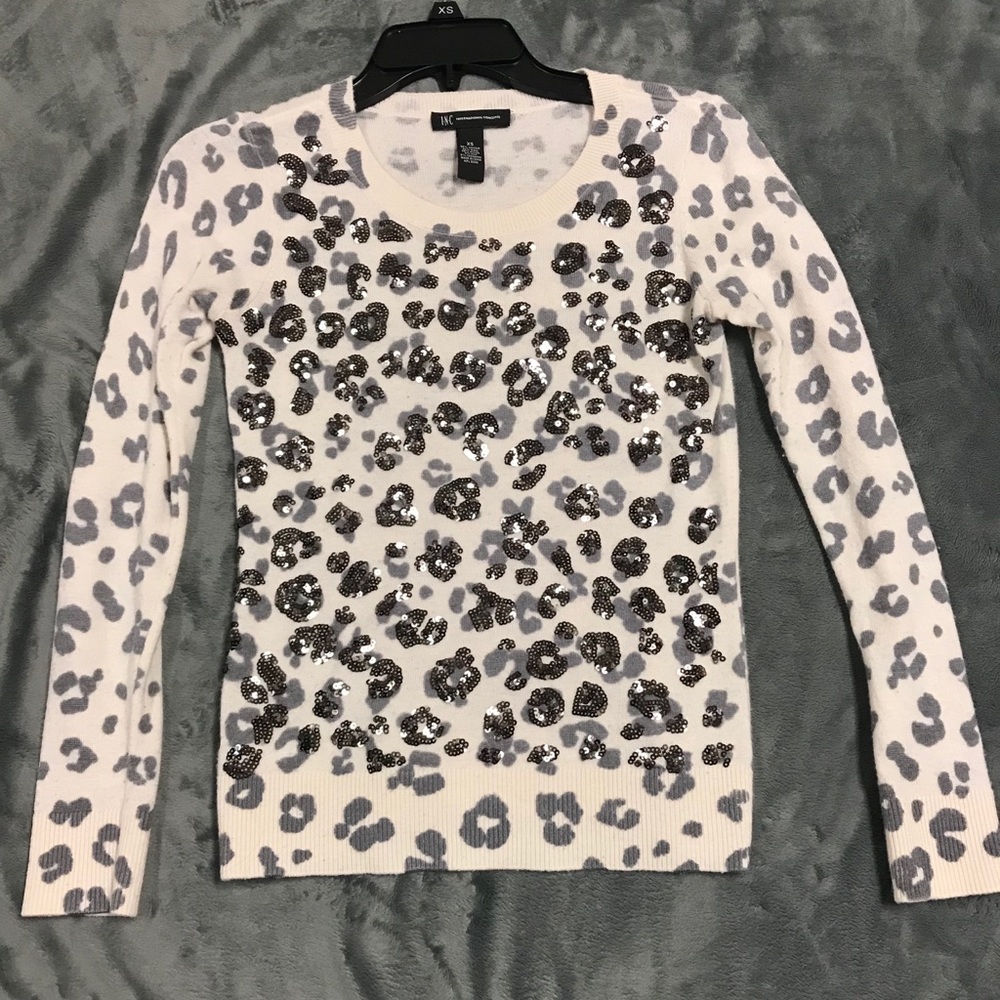 Leopard sequin sweater